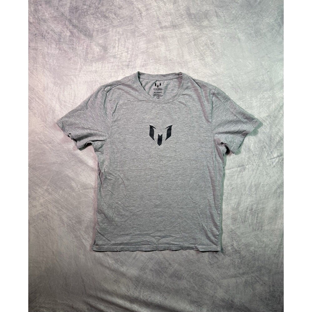 Messi Collection Gray T Shirt Size XL (measurements In Photos) Stretch Soccer